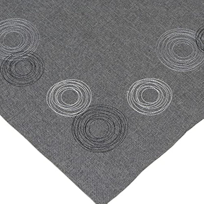Frank Table runner, Polyester, grey, 85 x 85 cm