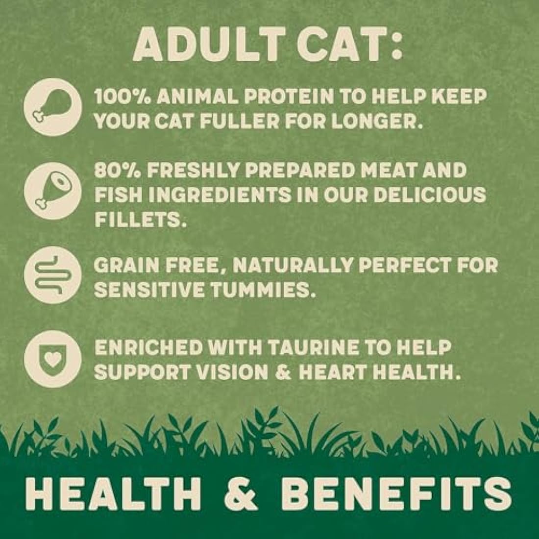 Harringtons Complete Wet Pouch Grain Free Hypoallergenic Adult Cat Food Mixed in Jelly Pack 72x85g - Beef, Chicken, Salmon & Tuna- Making Mealtimes Meatier