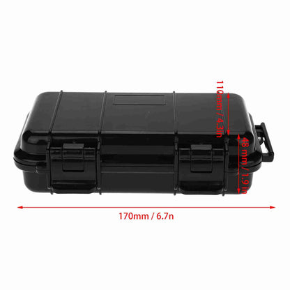 Tbest Survival tin Box, Shockproof Box, Eerieur Waterproof Shockproof Waterproof Storage Box Storage Container Case Storage Box Black Dry for Fishing