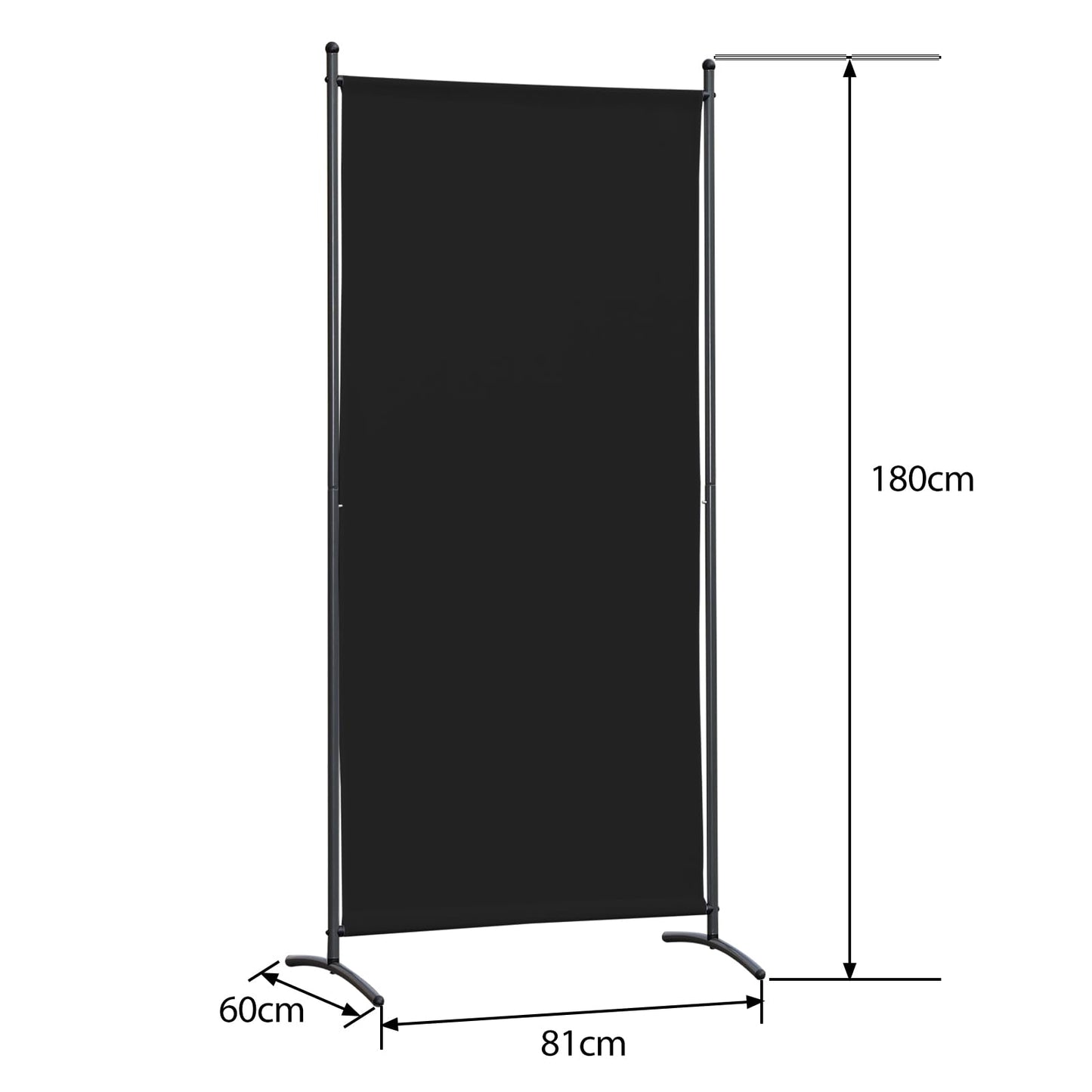 Angel Living 1 Panel Room Divider, Privacy Screen Composed of Polyester Fabric and Sturdy Iron Frame