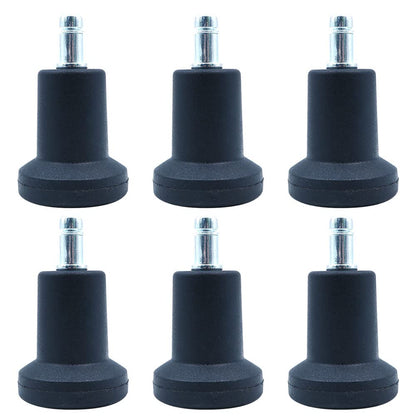 WANGCL Pack of 5 Glide Castors for Office Chair Wheel Replacement, 11mm x 22mm Stem, 50mm Diameter (Black)