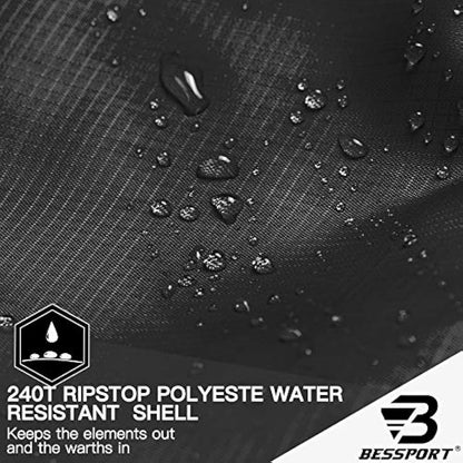 Bessport Sleeping Bag, 4 Seasons 0°C Sleeping Bag, Small Pack Size & Ultralight Outdoor Sleeping Bag, Mummy Sleeping Bag for Camping, Travel, Outdoor and Tent