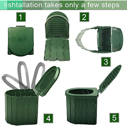 KINSPORY Portable Toilet, Outdoor Camping Toilet Fishing Toilet Campervan Toilet Collapsible Toilet Bucket Portable Loo Camping Loo Camping WC