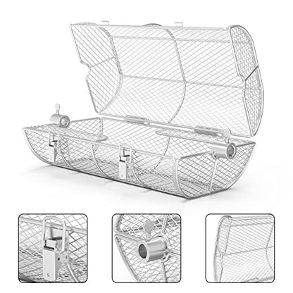 Onlyfire BRK-6039 Stainless Steel Universal Rotisserie Grill Peanut Beans French Fries Basket Fits for Any Gas Grill