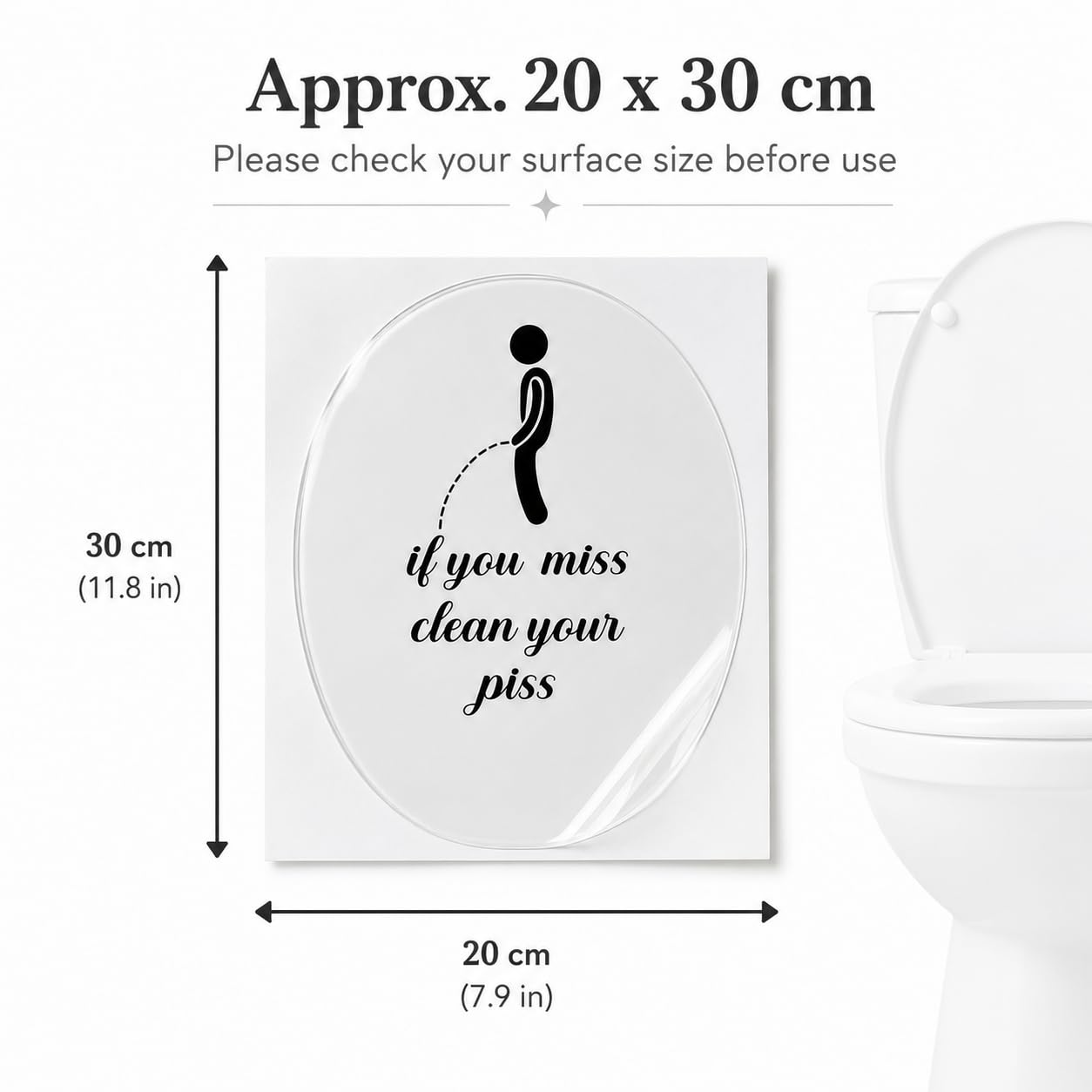 3 Pcs Waterproof Toilet Stickers, Black Bathroom Wall Art Decor