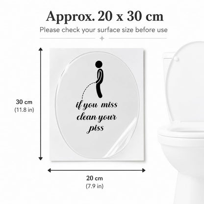 3 Pcs Waterproof Toilet Stickers, Black Bathroom Wall Art Decor