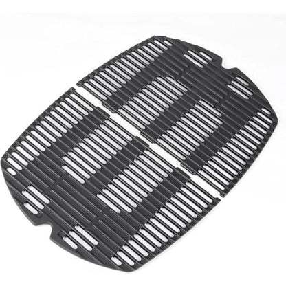 GFTIME 7646 Cast Iron Cooking Grid Grate for Weber Q300 Q320 Q3000 Q3200 Series Gas Grills, Replacement Spare Parts for Weber 7646 7584, (63.5 x 45.2cm in Total), 2 Pack