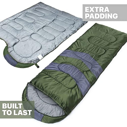 MalloMe Sleeping Bags for Adults & Kids Sleeping Bag 3-4 Season - Ultralight Backpacking Sleeping Bag Cold Weather & Warm, Lightweight Compact, Single Adult Girls Boys Winter Sleep Camping Accessories