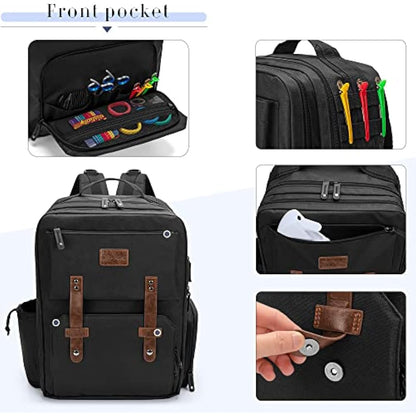 BAFASO Barber Bag, Travel Barber Backpack Holds Various Hair Cutting Tools (Bag Only), Black