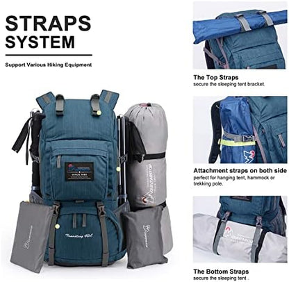 MOUNTAINTOP 40L Hiking Backpack Water Resistant Mens Women Rucksack for Trekking, Traveling, Camping, Cycling, Climbing