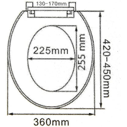 Ram® White Soft Close Toilet Seat with Quick Release for Easy Clean Loo Toilet Seat with Adjustable Hinges Standard O Shape Toilet Seat
