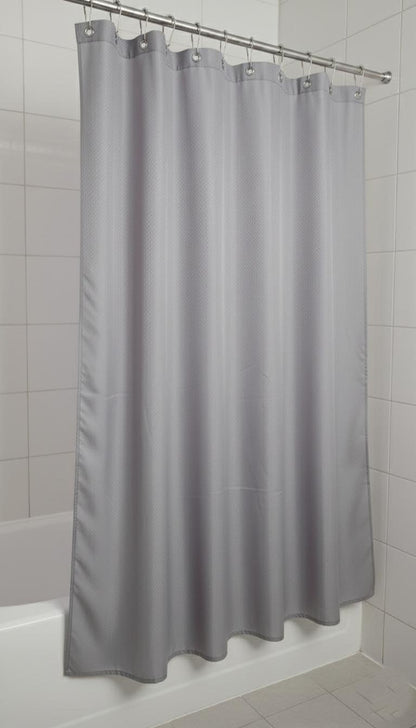 ProBytes Frosted HD-PEVA 178x183Cm Shower Curtain - 70x72 Inches, 12 Metal Designer Rail Hooks, Reinforced Eyelet Holes, Translucent