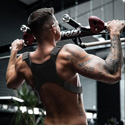 Fitdom Tactical Inspired Sports Utility Chest Pack. Chest Bag for Men with Built-in Phone Holder. This EDC Rig Pouch Vest is Perfect for Workouts, Cycling & Hiking, Black, S, Rig Fit