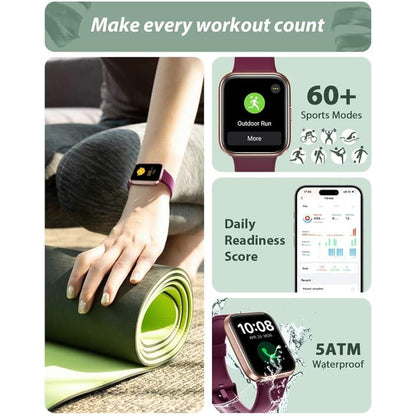 Smart Watch for Men Women (Answer/Make Call), Alexa Built-in, 1.8" Touch Screen Fitness Watch with SpO2 Heart Rate Sleep Monitor, 100 Sport, IP68 Waterproof Step Counter Smartwatch for iPhone Android