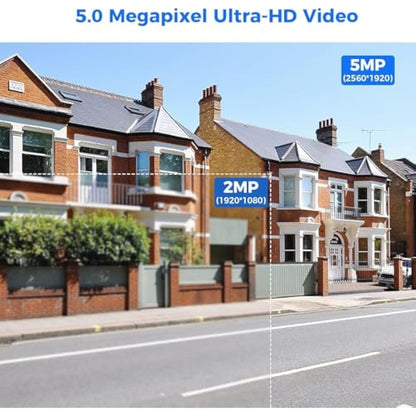 【2K+Auto Tracking】Security Camera Outdoor with Color Night Vision,Hiseeu 3MP PTZ Digital Zoom Wifi Security Camera 360° View CCTV Camera with 2-Way Audio,Auto Cruise,Remote Access,IP66 Waterproof