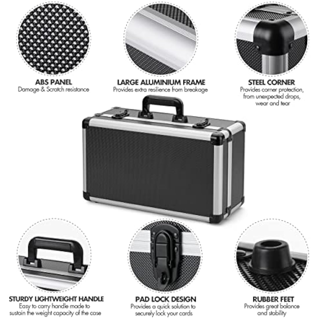 FunGuys Graded Card Storage Box, Trading Card Case for PSA Graded Cards, Hard Case, Sports Card Storage Boxes as PSA Card Holder, Baseball Slab Case Holder for Trading Cards