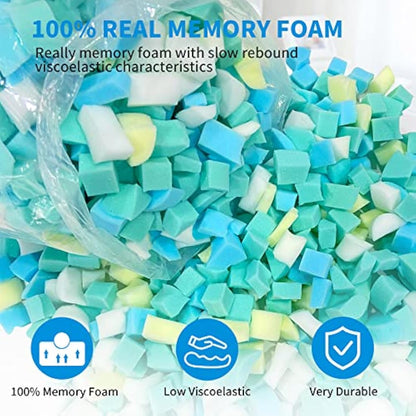 Welacer Shredded Memory Foam Refill 4.4KG for Bean Bag Filling, Premium Soft and Great for Filler, Multi Color and Shape Stuffing