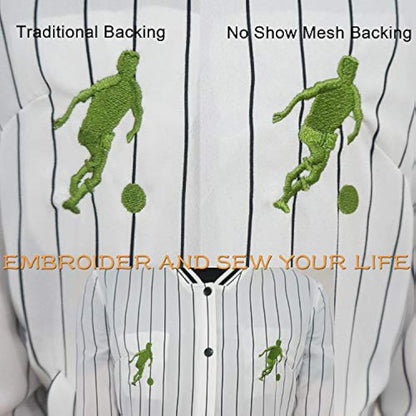 New brothread No Show Mesh Machine Embroidery Stabilizer Backing 12" x50Yd (30cmx46M) roll - Light Weight 50gm (1.8oz) - Cut into Variable Sizes for Machine Embroidery and Hand Sewing