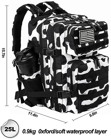 LHI Tactical Military Backpack for Men and Women 25L/35L Army Assault Pack Bag Small Rucksack with Bottle Holder