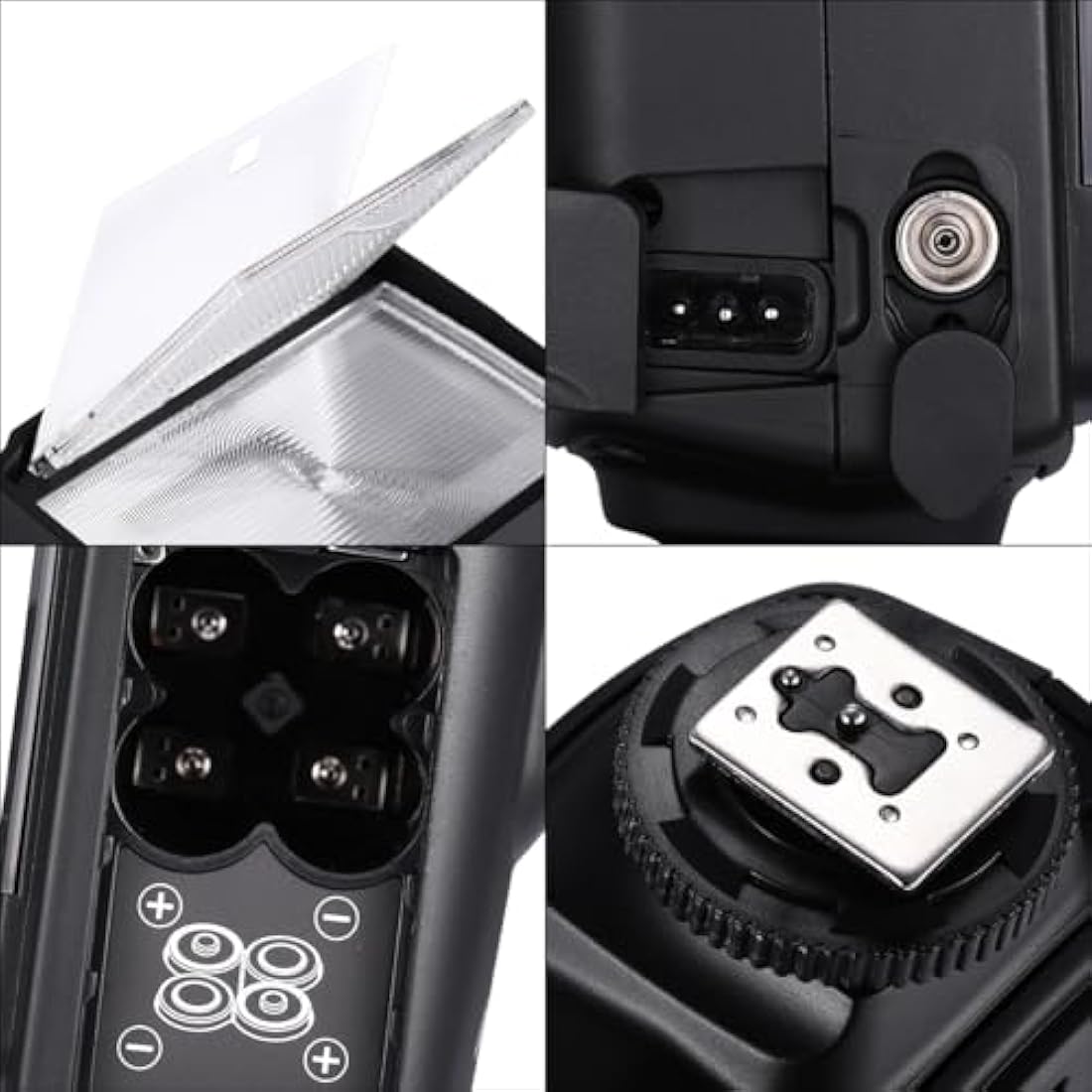 Powerextra DF-400 Flash Speedlite with M/S1/S2 Mode, Camera Flash for Canon Nikon Pentax Samsung Fujifilm Olympus Panasonic Sigma Minolta Leica Ricoh DSLR Digital Cameras with Single-Contact Hot Shoe