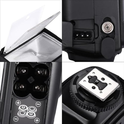 Powerextra DF-400 Flash Speedlite with M/S1/S2 Mode, Camera Flash for Canon Nikon Pentax Samsung Fujifilm Olympus Panasonic Sigma Minolta Leica Ricoh DSLR Digital Cameras with Single-Contact Hot Shoe