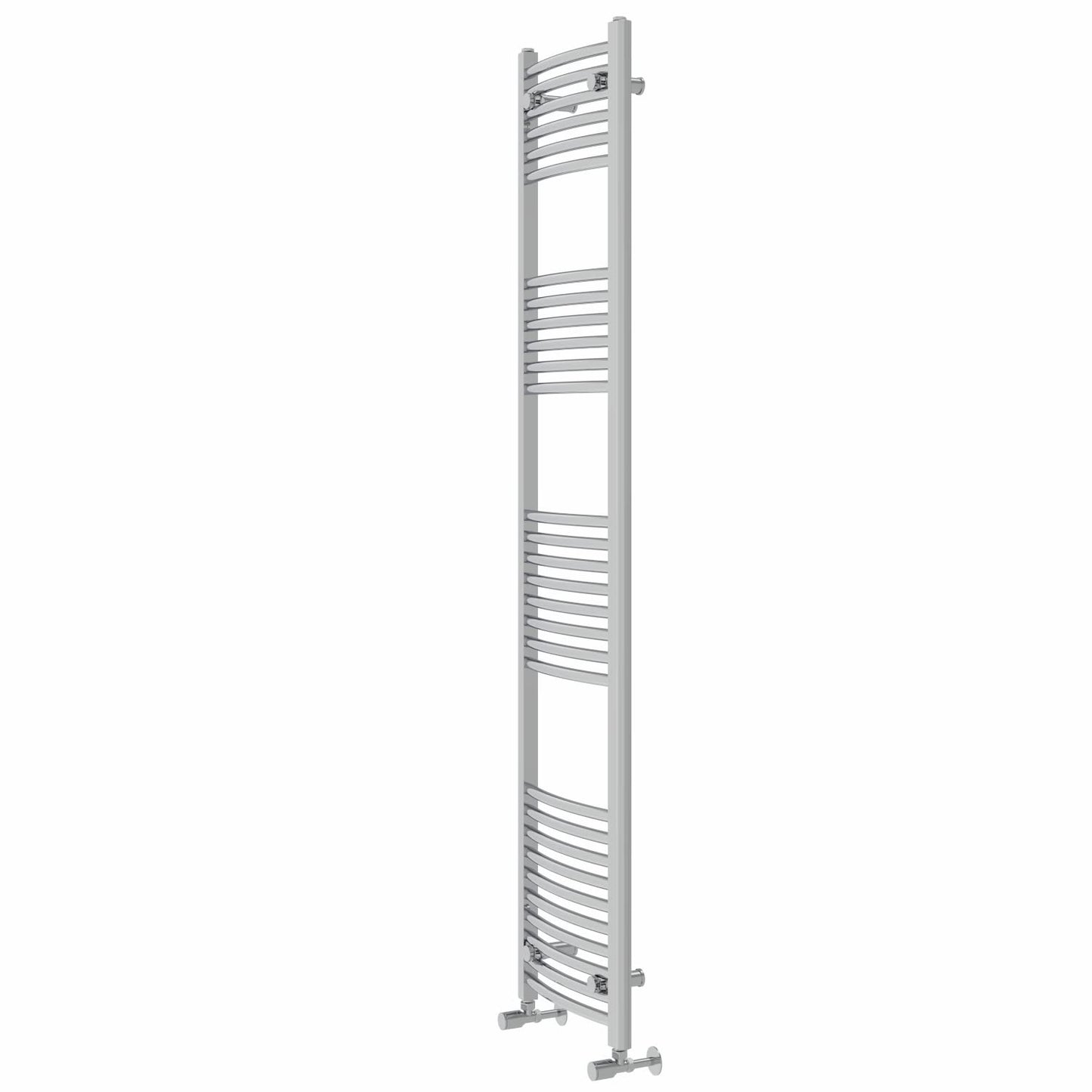 Warmehaus Modern Bathroom Heated Towel Rail 1800x400mm Curved Chrome