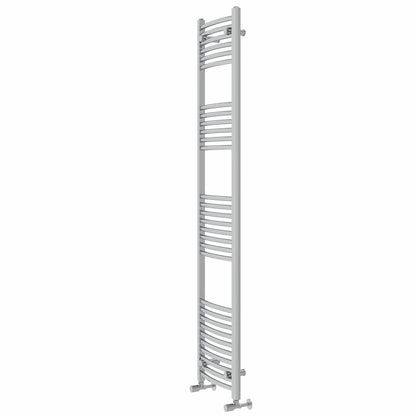 Warmehaus Modern Bathroom Heated Towel Rail 1800x400mm Curved Chrome