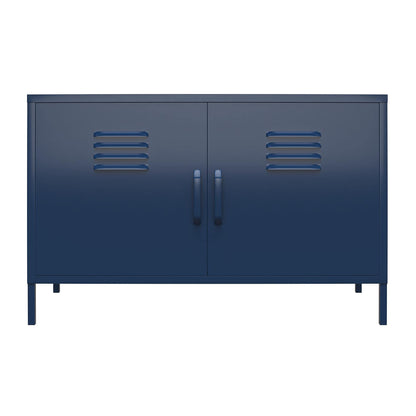 DHP Furniture Bradford 2 Door Metal Accent Cabinet Navy