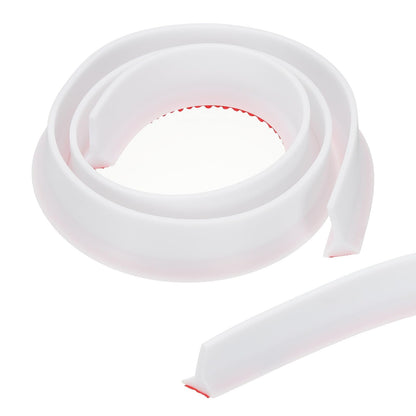 PATIKIL 39 Inch Collapsible Shower Threshold Water Dam Guard, Shower Stopper Barrier Self Adhesive Sink Splash Guards for Frameless Shower Door