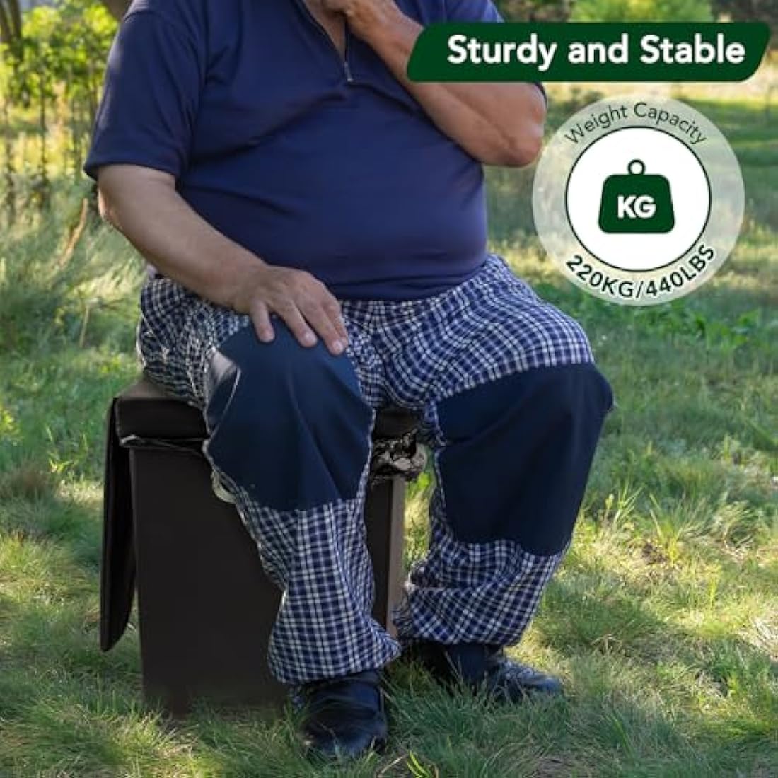 E EASTSTORM Outdoor Camping Toilet, 16.5in(H) Portable Toilet, Travel Toilet, Campervan Toilet, Camping Loo, Folding Toilet for Tent, Caravan, Festivals