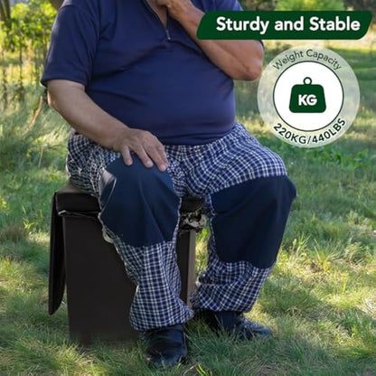 E EASTSTORM Outdoor Camping Toilet, 16.5in(H) Portable Toilet, Travel Toilet, Campervan Toilet, Camping Loo, Folding Toilet for Tent, Caravan, Festivals