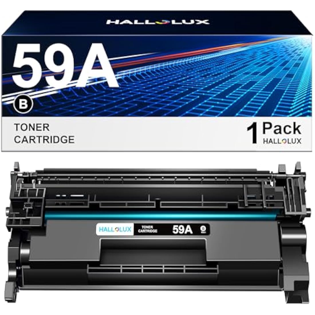 HALLOLUX No Chip 59A CF259A Toner Compatible with 59X CF259X for Laserjet Pro M404dn M404dw MFP M428fdw M428dw M428fdn M428 M428m M304a M4 (1 Black,With Tool)