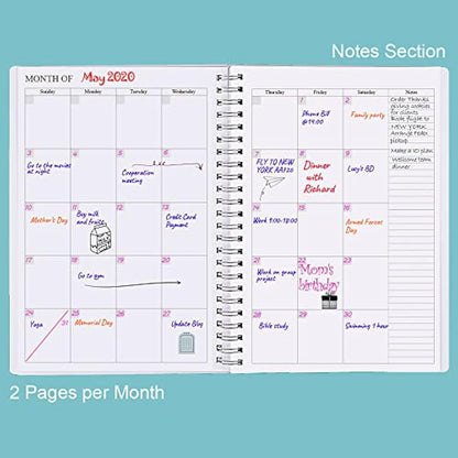 Undated Diary A5 Planner for 2025 or Any Year, Weekly & Monthly Organizer Notebook&Journal to Track Goals, Improve Productivity & Time Management, 15 x 21cm, Perfect to Organize Your Daily Life