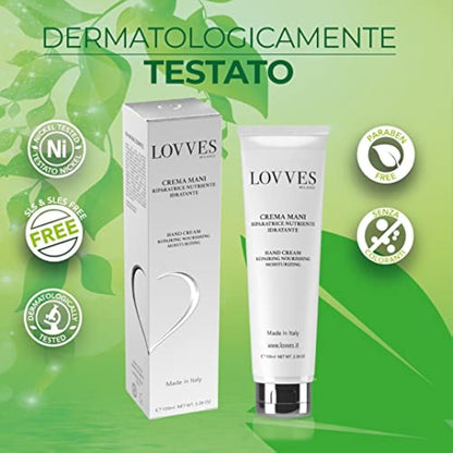 LOVVES Hand Cream, High Natural Cosmetics, Lifting Effect, Nourishing Moisturizing Repairer, Formulated as an Anti-Aging Treatment, Preserves the Young Appearance of Hands.100ml