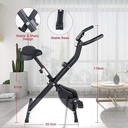 Mini Exercise Bike Pedal Exerciser Resistance Cycle Indoor Gym Office Fit
