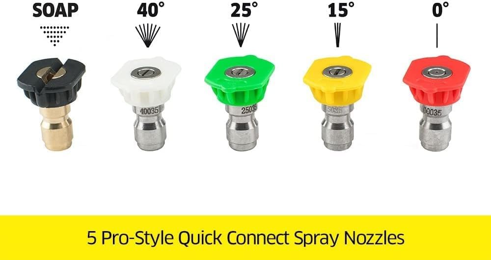 K?rcher 5 Piece Spray Nozzle Kit for Pressure Washers up to 4000 PSI - Quick Connect Fitting - Universal