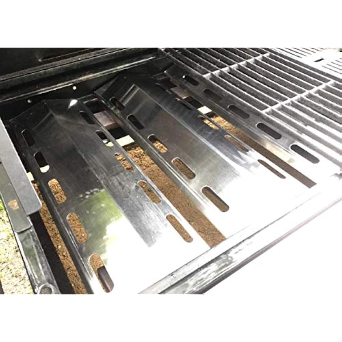 GFTIME 43 x 13cm Universal Heat Plates Replacement Parts for Ducane 5 Burner, Nexgrill, Stainless Steel Flame Tamer spare parts, Heat Shield, 5 Pack