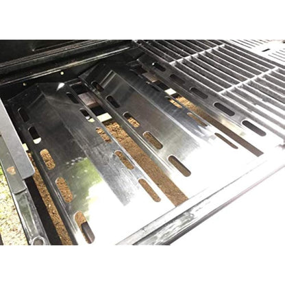 GFTIME 43 x 13cm Universal Heat Plates Replacement Parts for Ducane 5 Burner, Nexgrill, Stainless Steel Flame Tamer spare parts, Heat Shield, 5 Pack