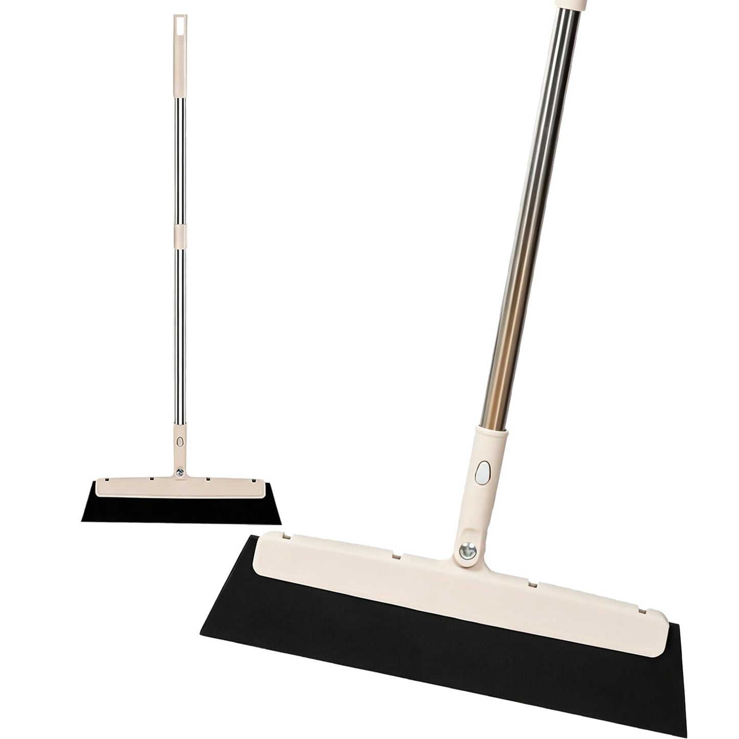 Floor Squeegee with Long Handle, Foam Squeegee Mop for Wet Room, Shower Cleaner Scraper, Floor Sweeper Wiper Broom