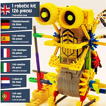 Science4you Robotics Betabot - Robot Building Toy for Kids Age 8-14, Kit with 126 pieces to Build Your Own Robot and Make it Move, Science Kit and STEM Toy for Kids 8+ years old