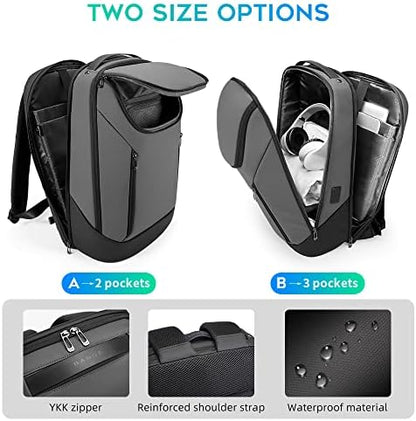 BANGE Business Smart Backpack Waterproof fit 15.6 Inch Laptop Backpack with USB Charging Port,Travel Durable Backpack
