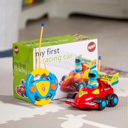 Tippi My First F1 Remote Control Car For 1, 2, 3 Year Olds - Car Toy for Toddler Boys or Girls - For Kids Age 1-3, Suitable for Children Age 18 Months +
