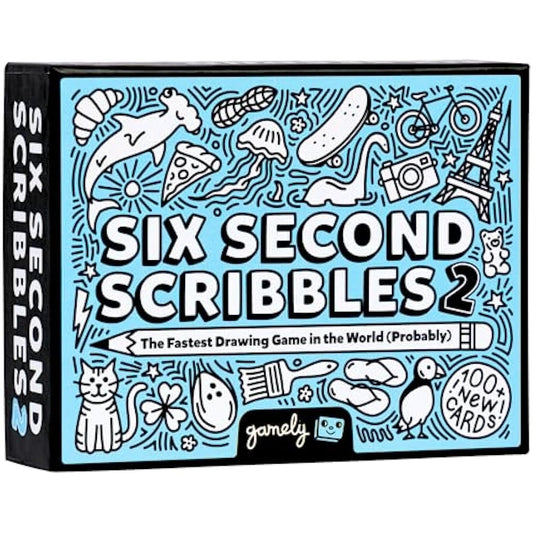 Six Second Scribbles 2: The frantically fast and fantastically fun drawing game with 100+ all new cards | A family friendly party game for children, teens and adults