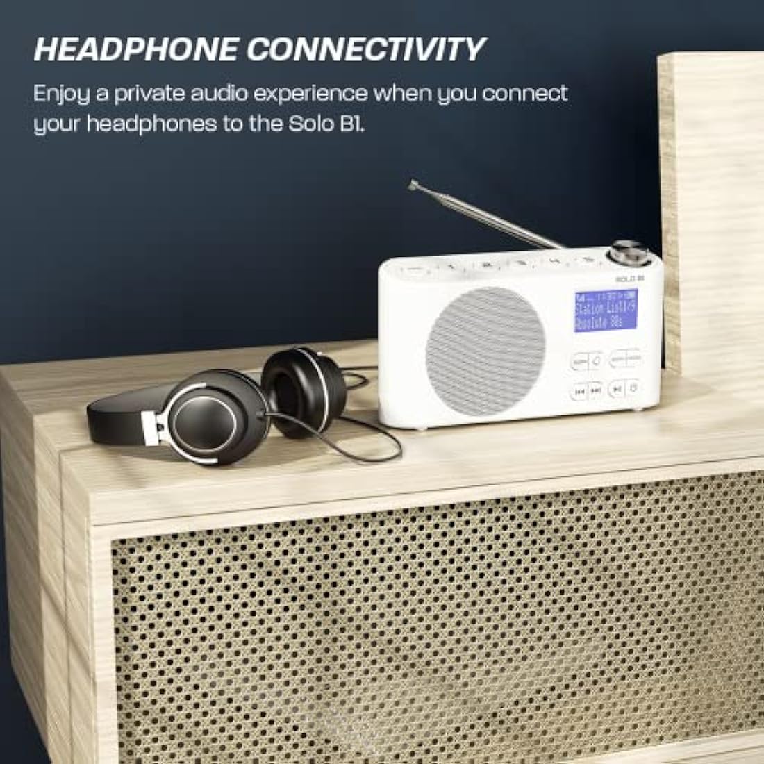 DAB/DAB+ & FM Portable Digital Radio | Bluetooth | Rechargeable Battery | Dual Alarms & Sleep Timer | Perfect for Home, Office or Outdoors | AZATOM Solo B1 (White)