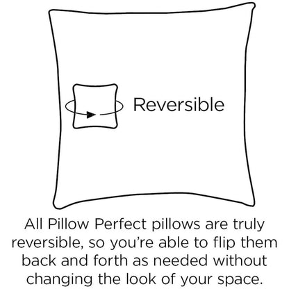 Pillow Perfect Tufted Seat Cushions (Round Back), Polyester, Tan Monti Chino, 19 Inches x 19 Inches