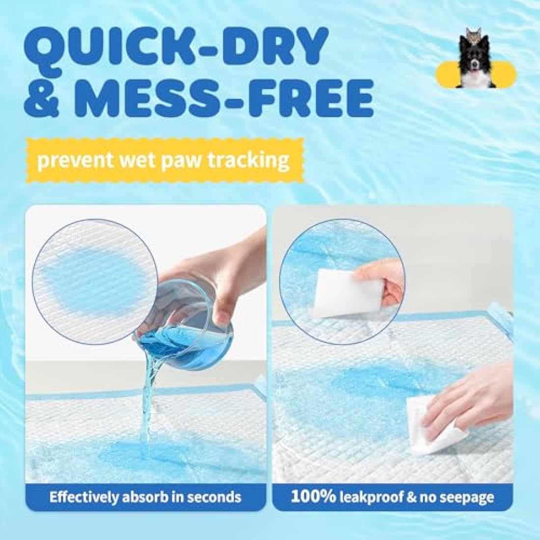 Extra Large Puppy Pads 86 x 70 cm, Pack of 100, Pee Pads for Dogs Potty Training with Leak-Proof Quick-Dry Design, 6-Layer Puppy Training Pads
