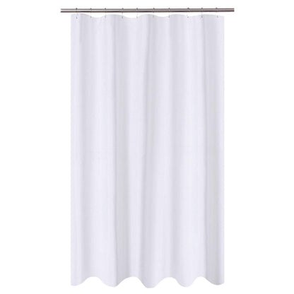 N&Y HOME Extra Long Fabric Shower Curtain, Size 54 x 80 Inch, Hotel Quality, Washable, White Bathroom Curtain with Grommets, 54 x 80 Inches