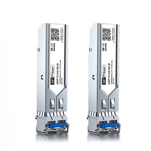 2 pack, 1000BASE-LX SFP Transceiver, SFP to LC, 1.25G singlemode module Compatible with Cisco GLC-LH-SM/GLC-LH-SMD, MA-SFP-1GB-LX20, Ubiquiti UniFi