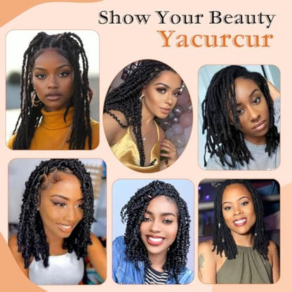 Yacurcur Afro Kinkys Bulk Human Hair 50g/Pack Braiding Hair for Dreadlocks Extensions,Loc Repair,Twist Braiding No Short Hair 4C Afro Kinky Human Hair Natural Black (14 Inch)