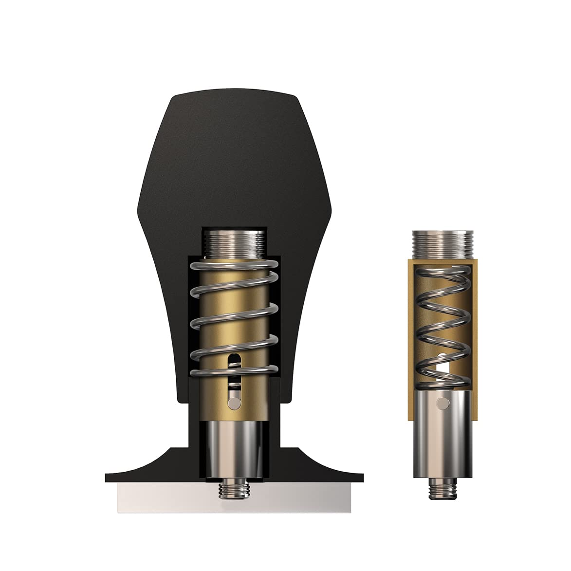 Normcore 45.5mm Coffee Tamper - Spring-Loaded Tamper  Barista Tools - Espresso Tamper with Mat Fits Flair Pro and Pro 2  Flat Base